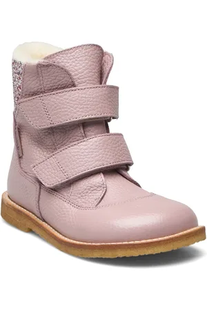 ANGULUS Boots - Flat - With Velcro Vinterstøvler Med Burrebånd Pink