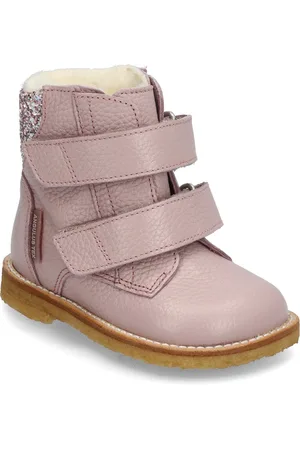 ANGULUS Boots - Flat - With Velcro Vinterstøvler Med Burrebånd Pink