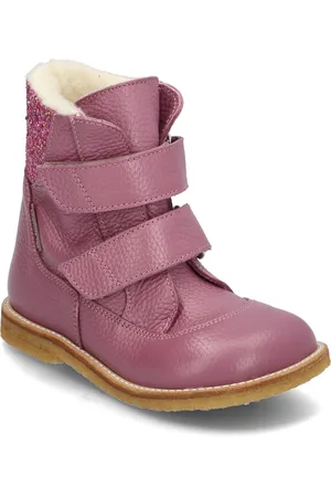 ANGULUS Boots - Flat - With Velcro Vinterstøvler Med Burrebånd Pink