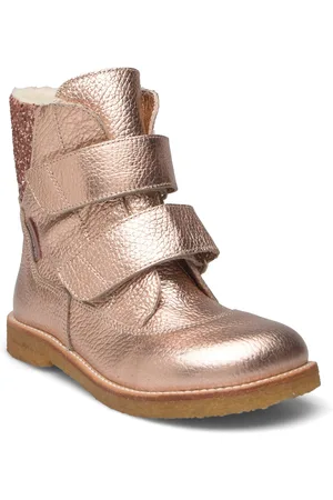 ANGULUS Boots - Flat - With Velcro Vinterstøvler Med Burrebånd Gold