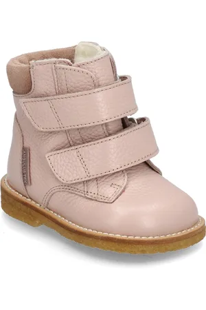 ANGULUS Boots - Flat - With Velcro Vinterstøvler Med Burrebånd Pink