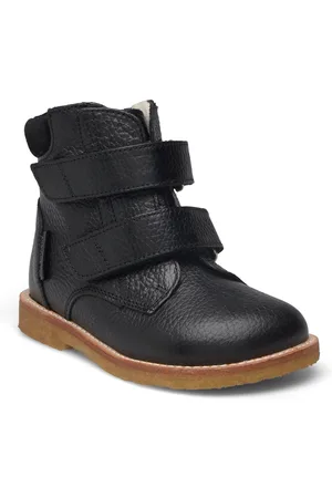 ANGULUS Boots - Flat - With Velcro Vinterstøvler Med Burrebånd Black