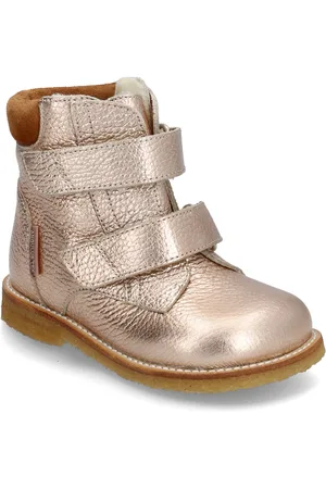 ANGULUS Boots - Flat - With Velcro Vinterstøvler Med Burrebånd Gold