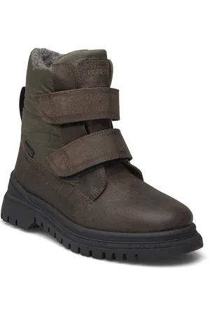 ANGULUS Boots - Flat - With Velcro Vinterstøvler Med Burrebånd Khaki Green