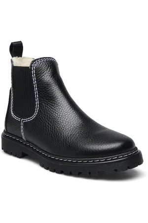 ANGULUS Booties - Flat - With Elastic Vinterstøvler Med Burrebånd Black