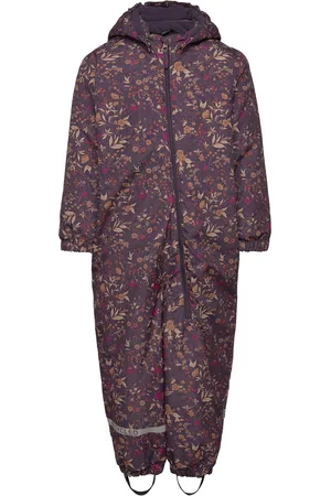 Mikk-Line Snow Suit Aop Outerwear Coveralls Snow-ski Coveralls & Sets Purple