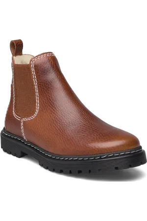 ANGULUS Booties - Flat - With Elastic Vinterstøvler Med Burrebånd Brown