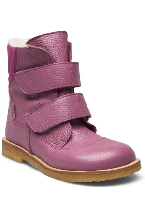 ANGULUS Boots - Flat - With Velcro Vinterstøvler Med Burrebånd Pink