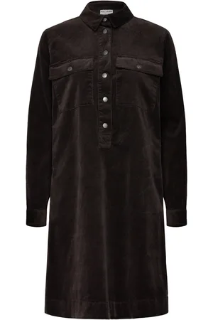 Pulz jeans Pzsally Ls Placket Dress Kort Kjole Brown