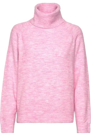 Saint Tropez Garbiesz Rollneck Pullover Tops Knitwear Turtleneck Pink