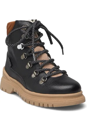 ANGULUS Boots - Flat - With Lace And Zip Vinterstøvler Med Snøre Black