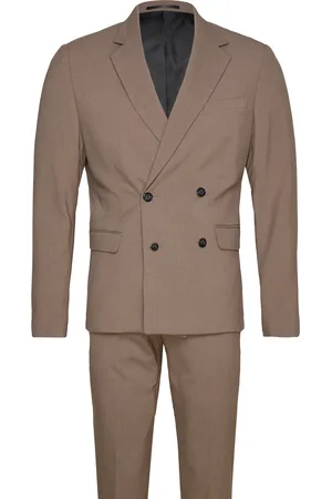 Lindbergh Plain Db Mens Suit - Normal Lenght Habit Beige