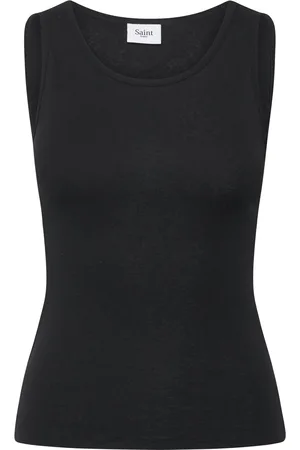 Saint Tropez Garimasz Wool Tank Top Tops T-shirts & Tops Sleeveless Black