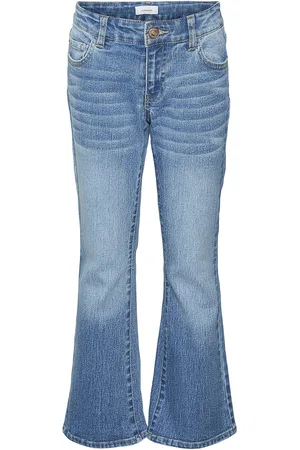 VERO MODA Vmriver Hr Flared Dnm Jeans Yo358 Girl Bottoms Jeans Wide Jeans Blue