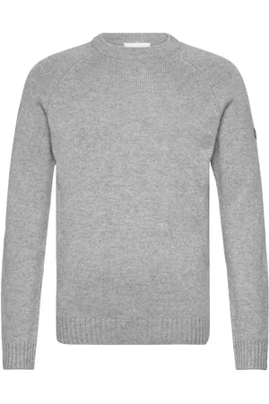Bruun & Stengade Bs Caspian Regular Fit Knitwear Tops Knitwear Round Necks Grey
