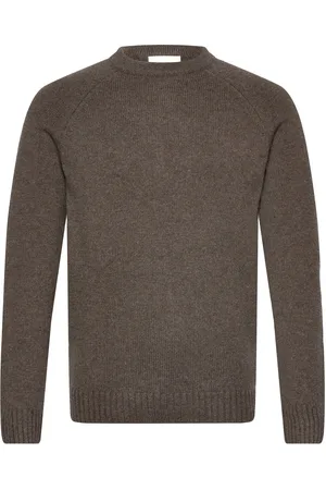 Bruun & Stengade Bs Caspian Regular Fit Knitwear Tops Knitwear Round Necks Brown
