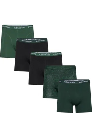 Björn Borg Cotton Stretch Boxer 5P Boxershorts Green
