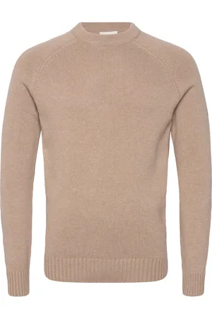 Bruun & Stengade Bs Caspian Regular Fit Knitwear Tops Knitwear Round Necks Beige