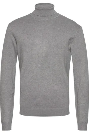 Lindbergh Mélange Roll Neck Knit Tops Knitwear Turtlenecks Grey