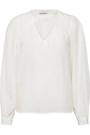 Kaffe Kabarbara Blouse Tops Blouses Long-sleeved White