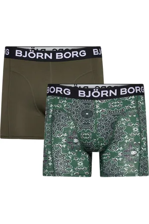 Björn Borg Bamboo Cotton Blend Boxer 2P Boxershorts Khaki Green
