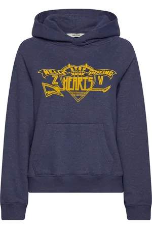 Zadig & Voltaire Georgy Pmo Hearts Designers Sweatshirts & Hoodies Hoodies Blue