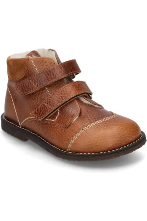 ANGULUS Boots - Flat - With Velcro Vinterstøvler Med Burrebånd Brown