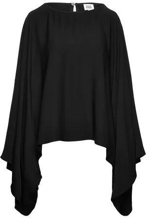 Twist & tango Klasia Satin Blouse Tops Blouses Long-sleeved Black