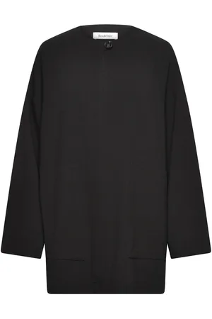 Rodebjer Beale Drape Tops Shirts Long-sleeved Black