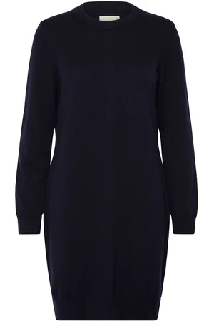 GANT Superfine Lambswool Dress Kort Kjole Navy
