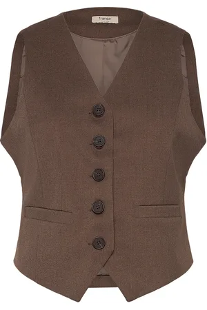 FRANSA Frlea Wa 1 Blazers Sleeveless Blazers Brown