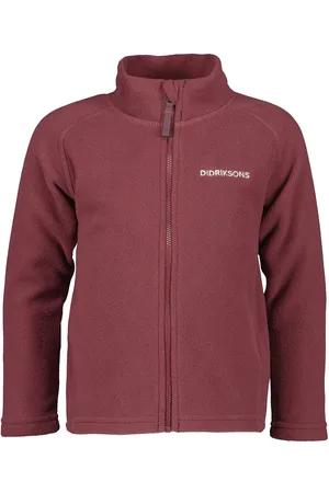 Didriksons Monte Kids Fz 10 Sport Fleece Outerwear Fleece Jackets Burgundy