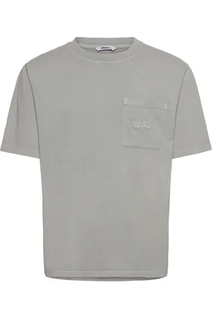 Nikben Nb Over Dyed Pocket T Shirt Grey Designers T-Kortærmet Skjorte Grey
