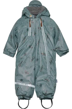Mikk-Line Pu Snow Suit 2 Zip Recycled - Aop Outerwear Coveralls Snow-ski Coveralls & Sets Blue