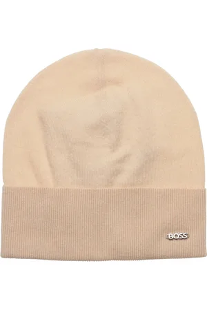 HUGO BOSS Lari_Hat Accessories Headwear Beanies Beige