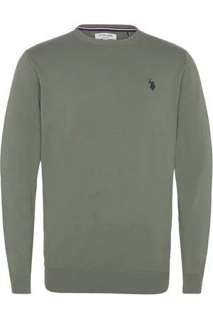 U.S. Polo Assn. Uspa Knit Adair Men Tops Knitwear Round Necks Green
