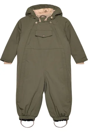 Mini A Ture Matwisti Fleece Lined Snowsuit. Grs Outerwear Coveralls Snow-ski Coveralls & Sets Green