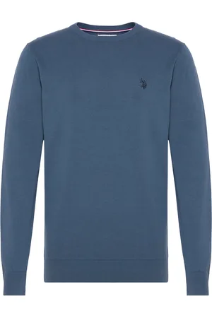 U.S. Polo Assn. Uspa Knit Adair Men Tops Knitwear Round Necks Blue