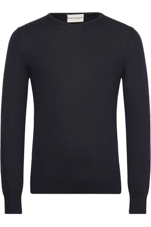 Bruun & Stengade Bs Uranus Regular Fit Knitwear Tops Knitwear V-necks Navy