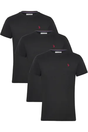 U.S. Polo Assn. Uspa T-Shirt Arjun 3-Pack Tops T-Kortærmet Skjorte Black