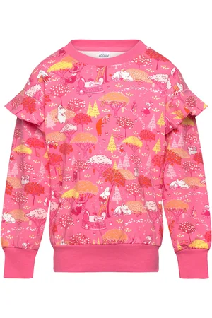 Mumin Harvesting Sweatshirt Tops Sweatshirts & Hoodies Sweatshirts Pink