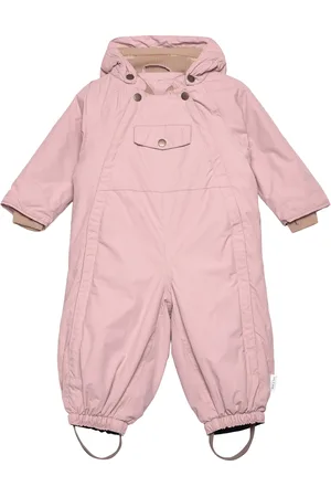 Mini A Ture Matwisti Fleece Lined Snowsuit. Grs Outerwear Coveralls Snow-ski Coveralls & Sets Pink
