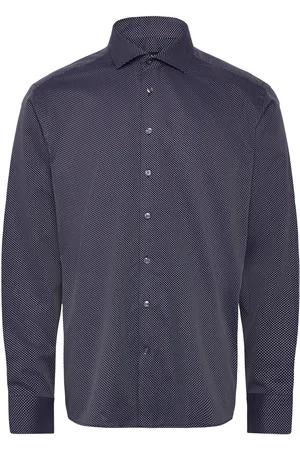 Bruun & Stengade Bs Teague Modern Fit Shirt Tops Shirts Business Navy