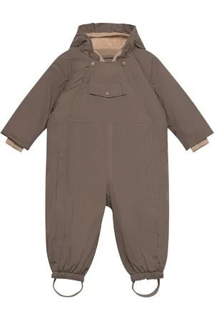 Mini A Ture Matwisti Fleece Lined Snowsuit. Grs Outerwear Coveralls Snow-ski Coveralls & Sets Brown