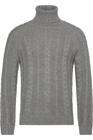 Bruun & Stengade Bs Kano Regular Fit Knitwear Tops Knitwear Turtlenecks Grey