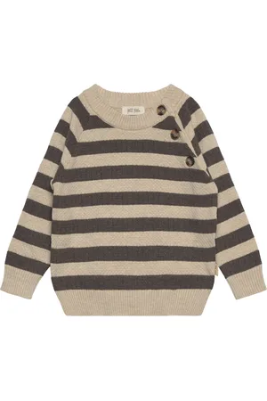Petit Piao O-Neck Knit Light Sweater Tops Knitwear Pullovers Brown