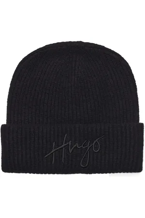 HUGO BOSS Socialy_Hat Accessories Headwear Beanies Black