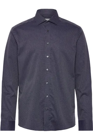 Bruun & Stengade Bs Tyreke Slim Fit Shirt Tops Shirts Business Navy