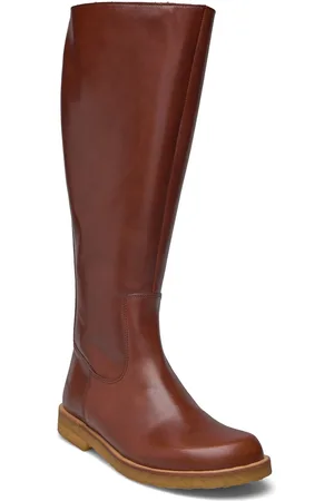 ANGULUS Booties - Flat - With Elastic Lange Støvler Brown