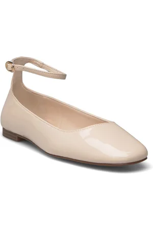 MANGO Patent Leather-Effect Ballet Flats Ballerinasko Ballerinaer Cream